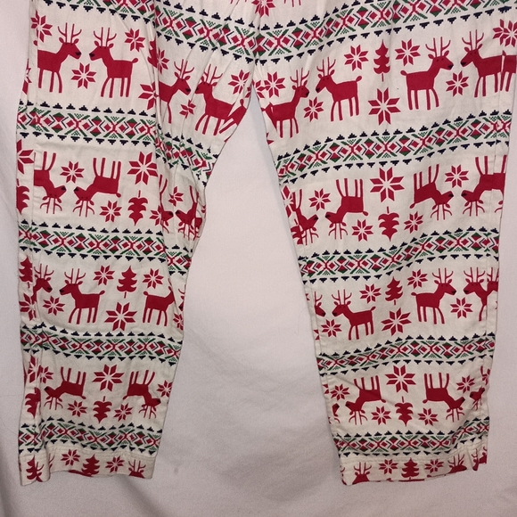 Hanna Andersson Dear Deer Unisex Christmas Pajamas PJ Set Red Green Reindeer - Picture 9 of 15